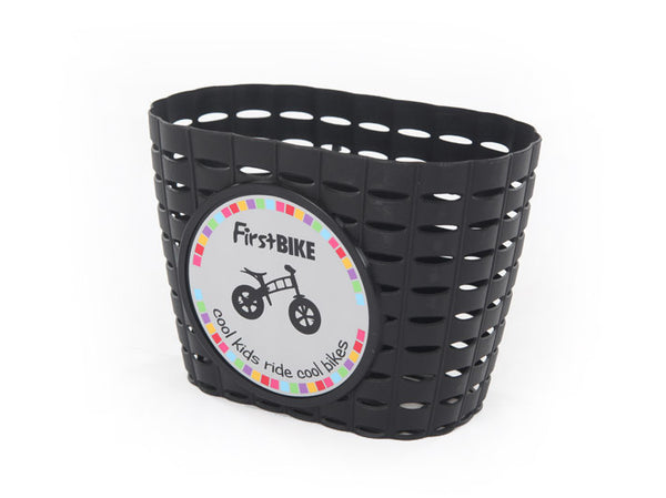 black bicycle basket